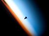 Endeavour Space Shuttle in front of atmosphere