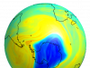 Ozone concentration Antarctica 2020