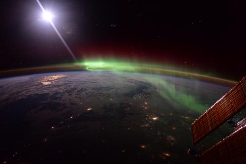 Aurora in the atmosphere