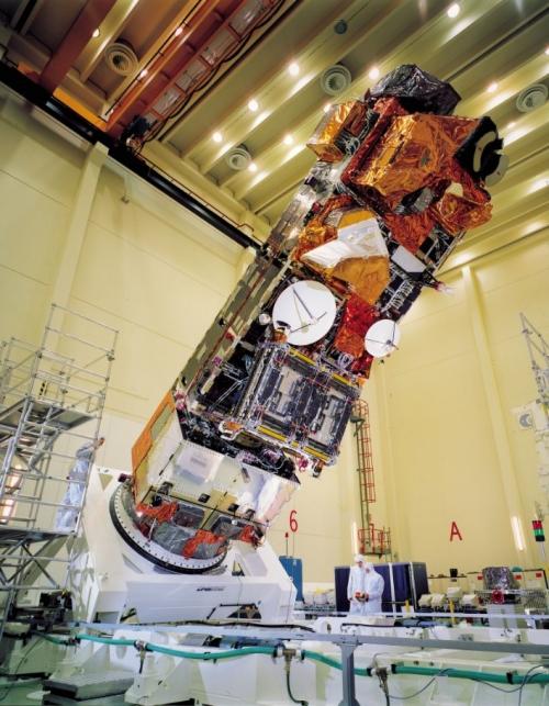 Envisat satellite during its assembly