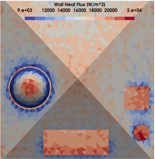 Frictional heat flux Daedalus at front surface