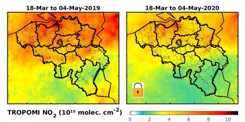 map satellite observations NO2