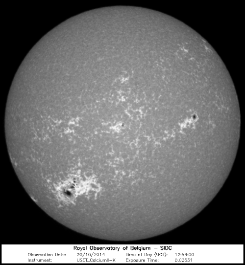 Sunspots on the Sun