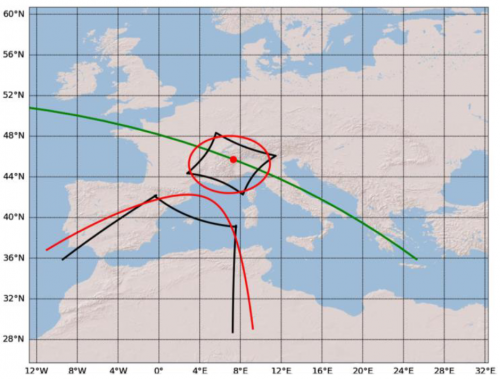 Map Europe Field of view ASIM