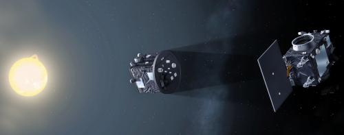 Impression artistique de la mission Proba-3.