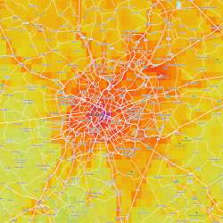 NO2 surface concentration model prediction Brussels