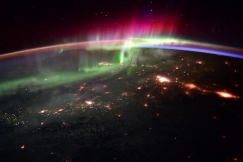 Poollicht boven het noorden van Canada