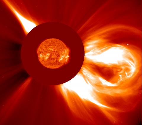 gigantic coronal mass ejection