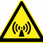 Yellow black warning sign triangle 